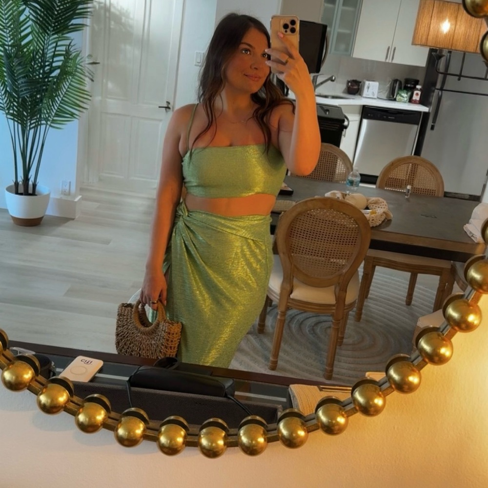 12th Tribe Green Skirt Set